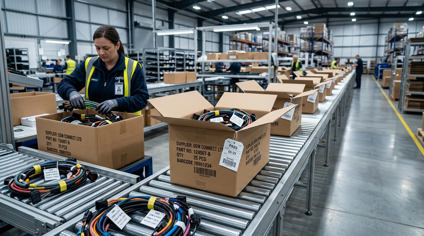 Production flow and packaging for OEM wire harness supply